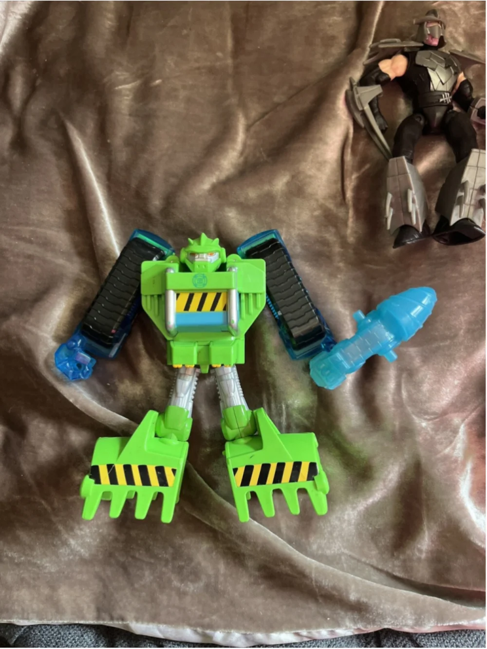 mixed action figure lot Playskool Heroes Transformers Rescue Bots Boulder Green/